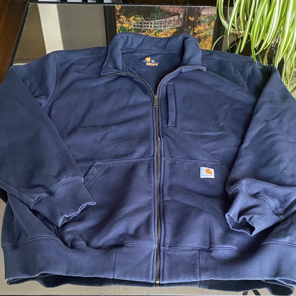 Carhartt Rain Defender Loose Fit Full-Zip Mock-Neck Sweatshirt, Men’s 2XL